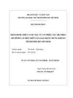 Kiểm định chiến lược đầu tư cổ phiếu giá trị theo mô hình f score trên sàn giao dịch chứng khoán thành phố hồ chí minh