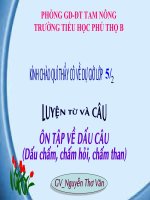 Tuần 29. Ôn tập về dấu câu (Dấu chấm, chấm hỏi, chấm than)