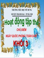 CHYÊN ĐỀ HĐTT LOP 4 TIET NGOAI TROI