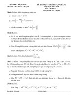 Đề khảo sát chất lượng lần 2 môn Toán 11