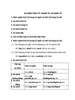 SO SÁNH TÍNH TỪ CÓ BÀI TẬP CHI TIẾT