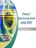 Kinh doanh quốc tế_Chương 5. Quản trị trong doanh nghiệp KDQT