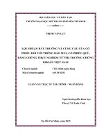 lợi nhuận bất thường và cung cầu của cổ phiếu đối với thông báo mua cổ phiếu quỹ bằng chứng thực nghiệm từ thị trường chứng khoán việt nam 