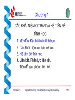 Bài giảng cơ lý thuyết   chương 1  các khái niệm cơ bản và hệ tiên đề tĩnh học