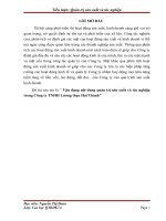 Vận dụng nội dung quản trị sản xuất và tác nghiệp trong công ty TNHH lương thực hải thành 