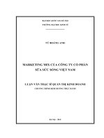 Marketing mix của công ty cổ phần sữa sức sống việt nam 