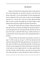 Một số giải pháp nâng cao hiệu quả sản xuất kinh doanh của công ty cổ phần vải sợi may mặc miền bắc 