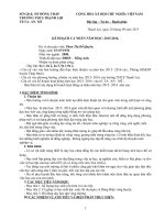 KẾ HOẠCH CÁ NHÂN MÔN TIẾNG ANH 6 8 NĂM HỌC 2015 2016