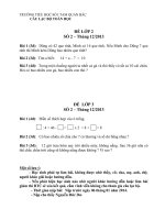 Đề toán câu lạc bộ tháng 12