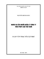 Nghĩa vụ của người quản lý công ty theo pháp luật việt nam 