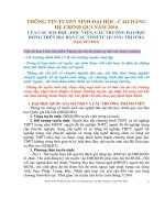 Thông tin về các trường Đại học phía bắc năm 2016 .