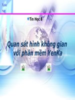 Quan sát hình không gian với phần mềm Yenka