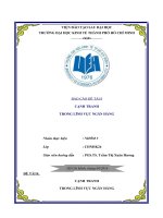 Tiểu luận môn nghiệp vụ ngân hàng thương mại Cạnh tranh trong lĩnh vực ngân hàng