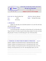 NGHIÊN cứu ỨNG DỤNG xử lý nước THẢI SINH HOẠT GIÀU CHẤT DINH DƯỠNG của tảo SPIRUNILLA