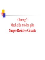 Chapter 3 lý thuyết mạch Chương 3 Mạch điện trở đơn giản