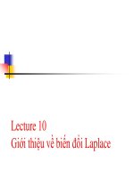 Chapter 10 lý thuyết mạch 1 Lecture 10 Giới thiệu về biến đổi Laplace