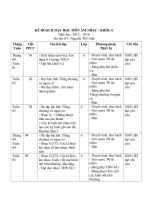 KẾ HOẠCH DẠY HỌC MÔN ÂM NHẠC KHỐI 6