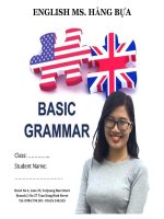 Các thì cơ bản trong tiếng anh dành cho người mất gốc MsHangBua