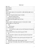 NÂNG CAO HIỆU QUẢ áp DỤNG CÔNG cụ THUÊ và PHÍ TRONG QUẢN lý tài NGUYÊN môi TRƯỜNG ở VIỆT NAM