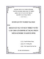 Khảo sát sự cố mất nước cấp cho lò ESBWR sử dụng phần mềm general passive BWR 