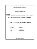 Nghiên cứu khả năng kháng vi khuẩn gram dương của chế phẩm phối hợp chitosan – nano bạc 