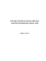 Tài liệu tập huấn giảng viên dạy chuyên ngành bằng tiếng anh (khoa vật lý)
