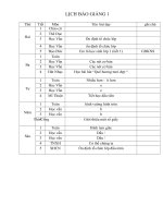 LICH BAO GIANG LỚP 1