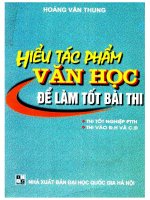 Ebook hiểu tác phẩm văn học để làm tốt bài thi  phần 1