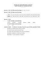 Đáp án Anh 7 HK I nh 2013 -2014