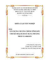 Xây dựng chương trình tính liều cho kế hoạch 3d sử dụng phương pháp clarkson 