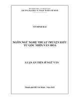 ngôn ngữ nghệ thuật truyện kiều từ góc nhìn văn hoá