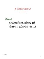 CHUYÊN ĐỀ CÔNG NGHIỆP HÓA HIỆN ĐẠI HÓA