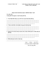 NHẬN xét ĐÁNH GIÁ QUÁ TRÌNH THỰC tập