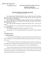 KẾ HOẠCH HỌC KỲ II TỔ CHUYÊN MÔN TOÁN