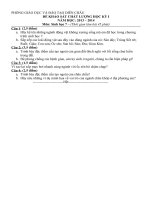 Đề thi KSCL HKI môn Sinh 7