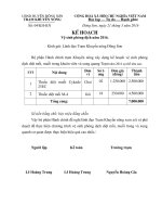 Kế hoạch thực hiện vệ sinh phòng dịch năm 2016