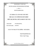 tác động của vốn nhà nước đến hiệu quả tài chính doanh nghiệp trên thị trường chứng khoán việt nam