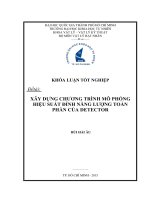 Xây dựng chương trình mô phỏng hiệu suất đỉnh năng lượng toàn phần của detector 