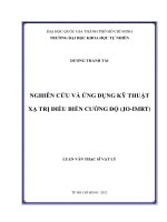 Nghiên cứu và ứng dụng kỹ thuật xạ trị điều biến cường độ
