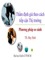 Bài giảng thẩm định giá theo cách tiếp cận thị trường  phương pháp so sánh   TS  hay sinh