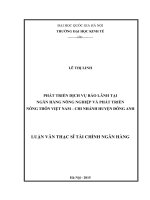 Phát triển dịch vụ bảo lãnh tại ngân hàng nông nghiệp và phát triển nông thôn việt nam  chi nhánh huyện đông anh 