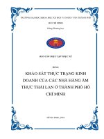 Báo cáo thực tập thực tế nhà hàng