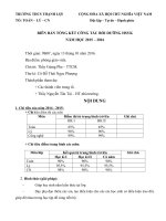 BIÊN BẢN TỔNG KẾT CÔNG TÁC BỒI DƯỠNG HỌC SINH YẾU KÉM