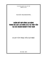 Chấm dứt hợp đồng lao động trong bộ luật lao động 2012 và thực tiễn tại các doanh nghiệp ở việt nam 