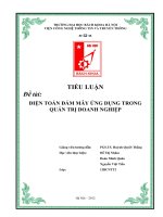 ĐIỆN TOÁN ĐÁM MÂY ỨNG DỤNG TRONG QUẢN TRỊ DOANH NGHIỆP