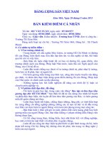 Bản kiểm điểm ĐV 2013