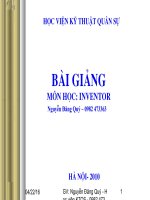 BÀI GIẢNG MÔN HỌC inventor - CHƯƠNG 4 THIẾT KẾ CHI TIẾT TỪ KIM LOẠI TẤM
