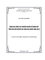 Đánh giá công tác chuyển quyền sử dụng đất trên địa bàn huyện chi lăng tỉnh lạng sơn giai đoạn 2006   2010 