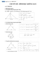 Lý thuyết hình học không gian thể tích chọn lọc