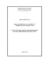 Đào tạo nhân lực tại công ty TNHH mua bán nợ việt nam 